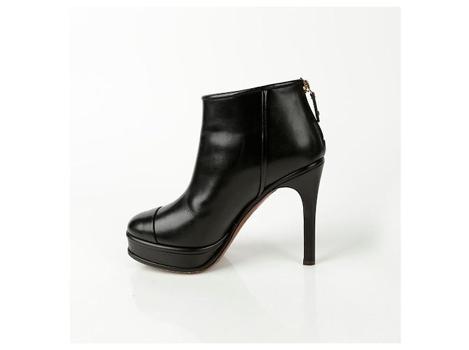 Chanel Ankle Boots mit Absatz Größe Schwarz - Ansicht 7