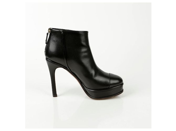 Chanel Ankle Boots mit Absatz Größe Schwarz - Ansicht 8