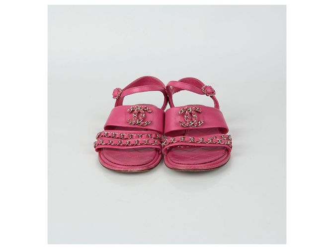 Chanel Ketten-Sandalette Größe Pink - Ansicht 2