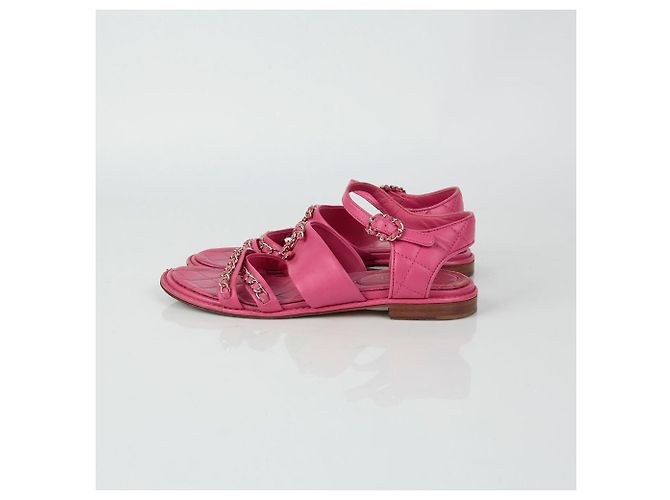 Chanel Ketten-Sandalette Größe Pink - Ansicht 3