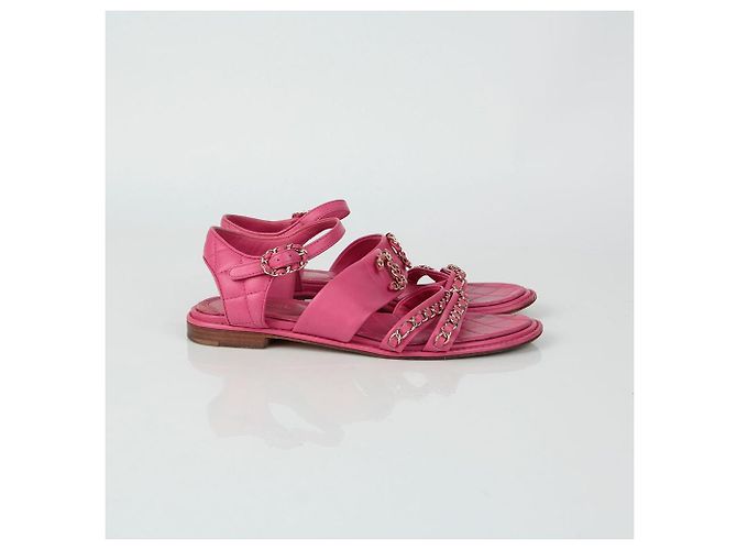 Chanel Ketten-Sandalette Größe Pink - Ansicht 5