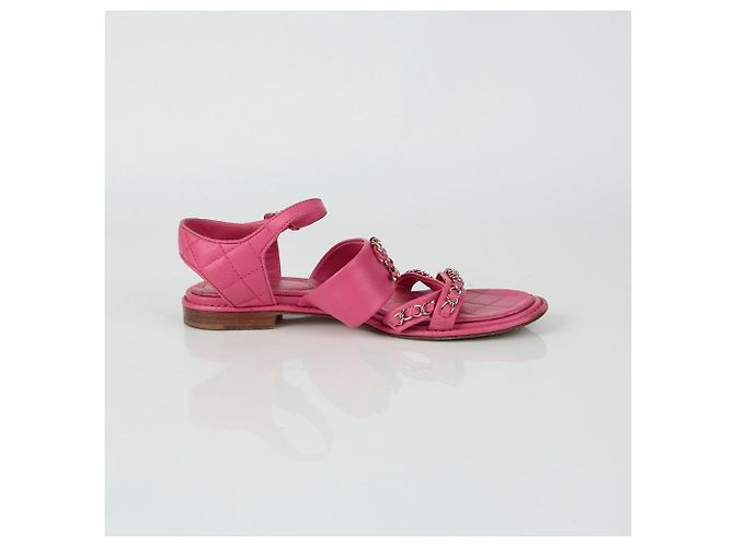 Chanel Ketten-Sandalette Größe Pink - Ansicht 7