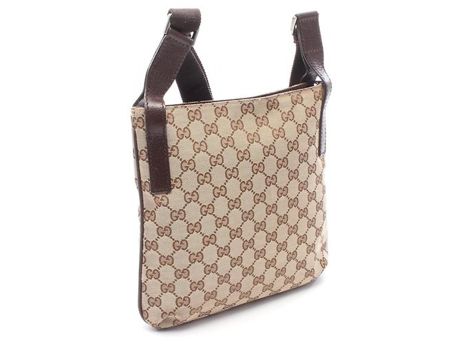 Borsa a tracolla Gucci GG Canvas Marrone Beige - vista 2