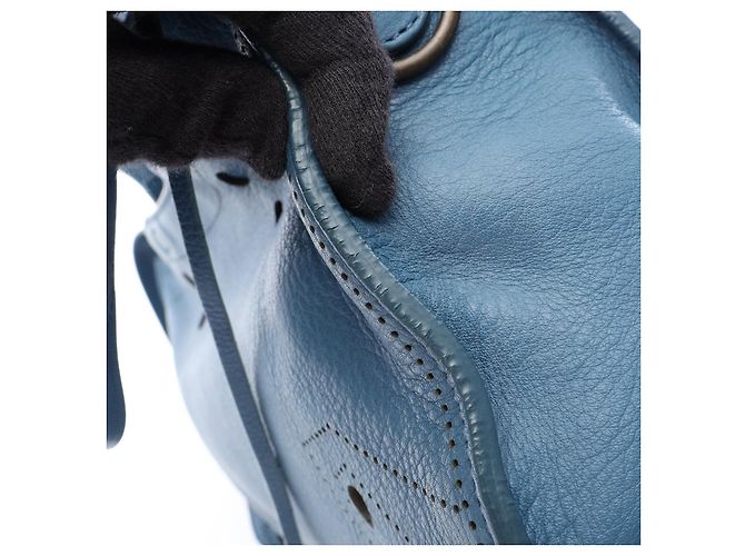 Borsa 2way Balenciaga Blackout City S Blu - vista 7