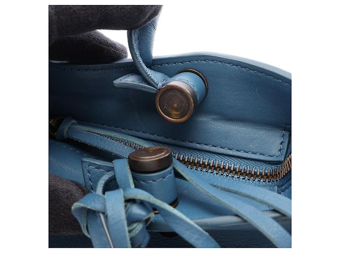Borsa 2way Balenciaga Blackout City S Blu - vista 9