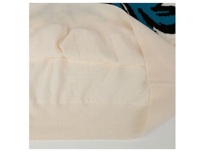 Louis Vuitton Tussle Intarsia Strickpullover Größe XXL Weiß - Ansicht 8