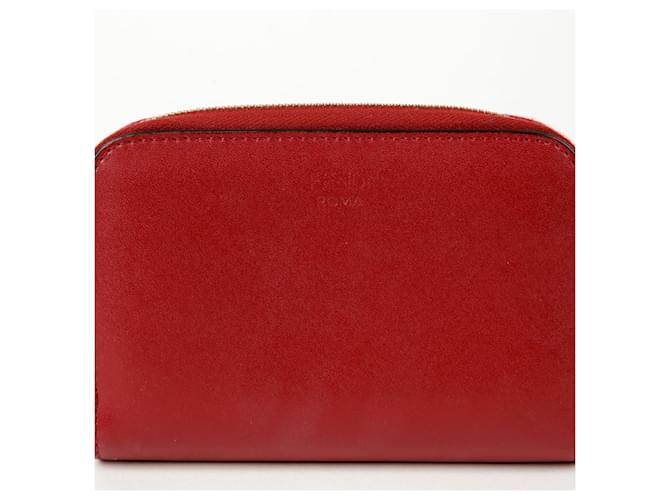 Fendi Zaino e Portafoglio Rosso - vista 5