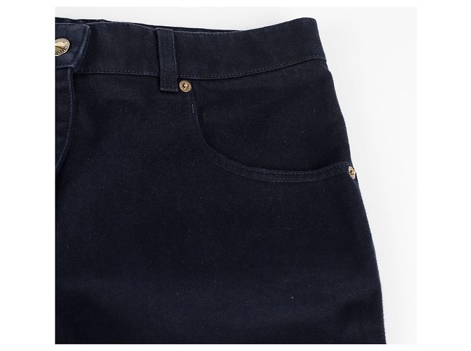 Louis Vuitton Pantalones de denim con bolsillo monograma Azul - vista 6