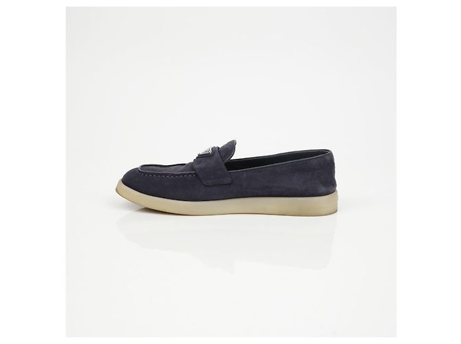 Prada Triangular Logo Loafer Size Blue - view 8
