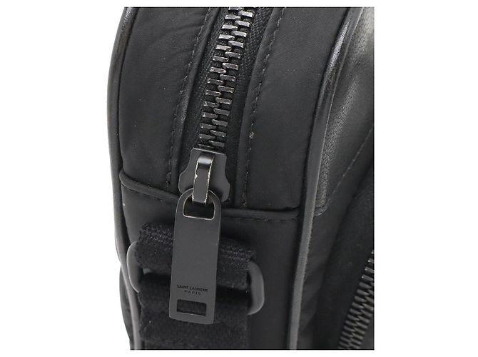 Mini borsa camera in nylon e pelle Yves Saint Laurent Nero - vista 5