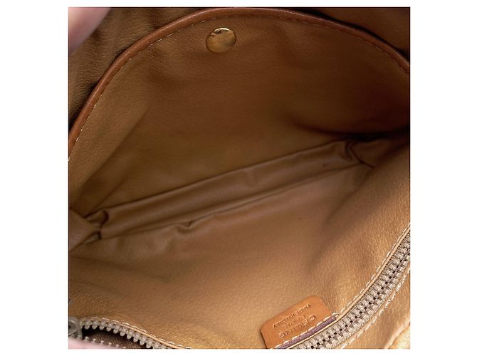 16 Céline Clutch in tessuto vintage Celine Marrone - vista 5