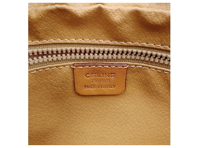 16 Céline Clutch in tessuto vintage Celine Marrone - vista 6