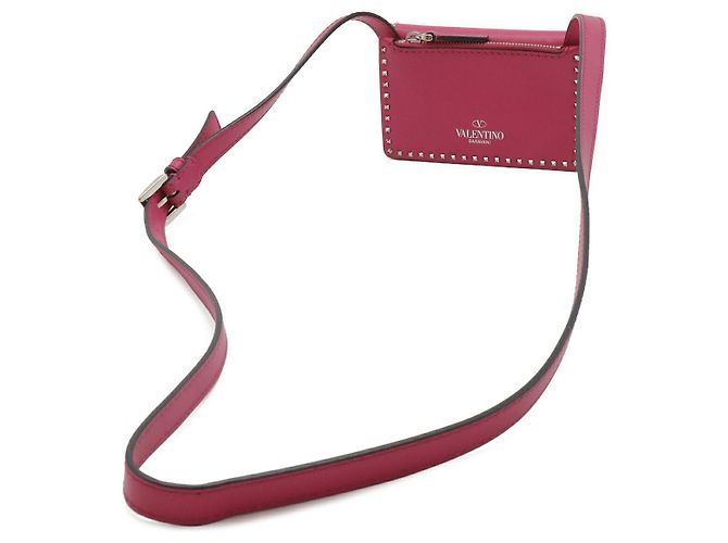 Valentino Garavani Portafoglio a tracolla in pelle Rockstud Valentino Rosa - vista 2