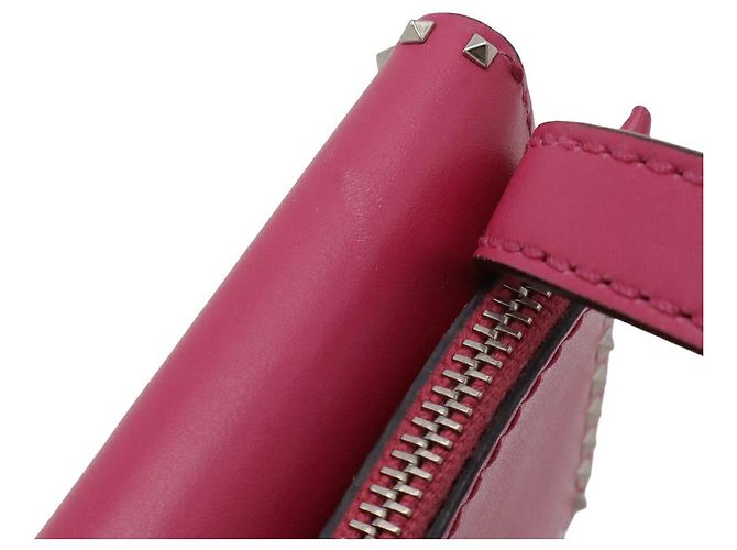 Valentino Garavani Portafoglio a tracolla in pelle Rockstud Valentino Rosa - vista 4