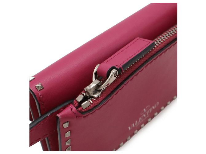 Valentino Garavani Portafoglio a tracolla in pelle Rockstud Valentino Rosa - vista 5