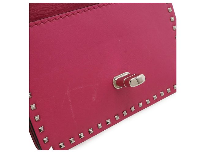 Valentino Garavani Portafoglio a tracolla in pelle Rockstud Valentino Rosa - vista 8