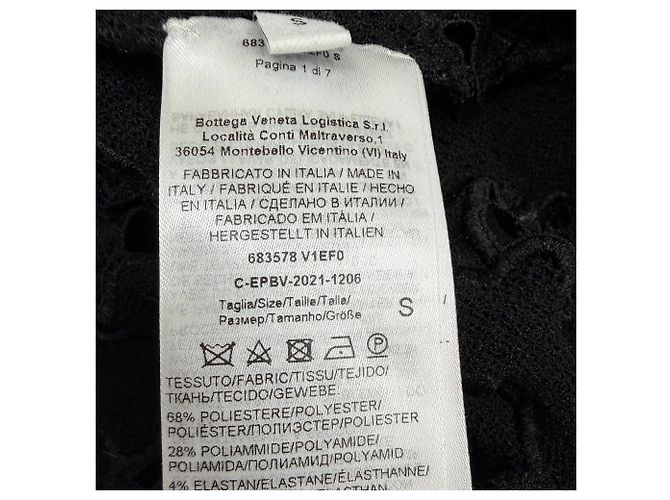 Bottega Veneta Rollkragenbluse mit Spitzenmuster in Schwarz aus Polyester - Ansicht 5