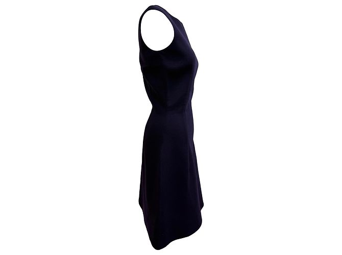 Vestido mini evasé sin mangas en lana violeta Alexander Mcqueen Púrpura - vista 2