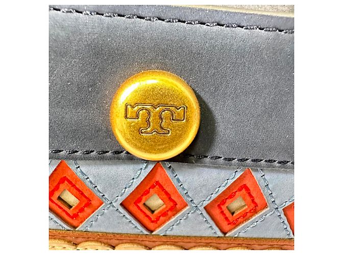 Borsa Tory Burch 2017 Appliqué Bermuda in scamosciato blu navy Multicolore - vista 6