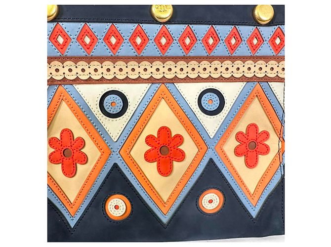 Borsa Tory Burch 2017 Appliqué Bermuda in scamosciato blu navy Multicolore - vista 7
