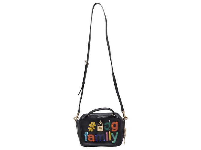 Borsa a tracolla Dolce & Gabbana DG Family in pelle nera Nero - vista 2