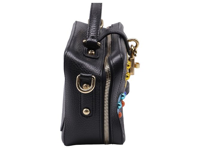 Borsa a tracolla Dolce & Gabbana DG Family in pelle nera Nero - vista 4