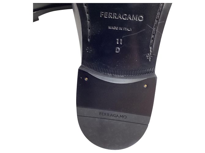 Salvatore Ferragamo Scarpe stringate Angiolo in pelle nera Ferragamo Nero - vista 10