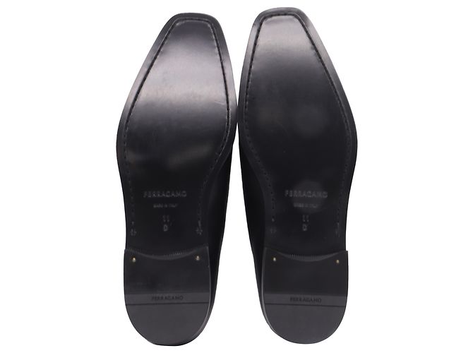 Salvatore Ferragamo Scarpe stringate Angiolo in pelle nera Ferragamo Nero - vista 7