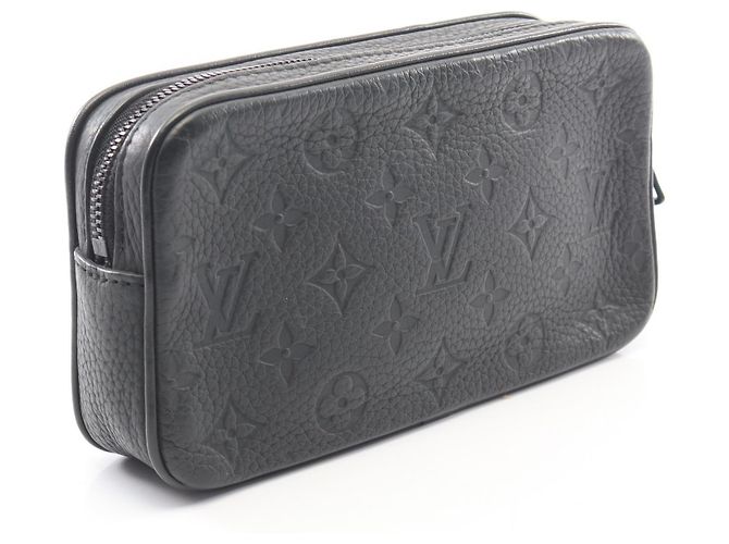 Louis Vuitton Pochette Volga Monogram Taurillon Clutch Bag Schwarz - Ansicht 2