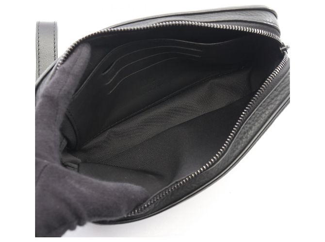 Louis Vuitton Pochette Volga Monogram Taurillon Clutch Bag Schwarz - Ansicht 3