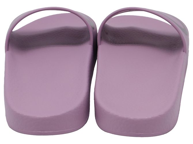 Sandali Slide Salvatore Ferragamo Groovy Dual Gancini in gomma viola Porpora - vista 5
