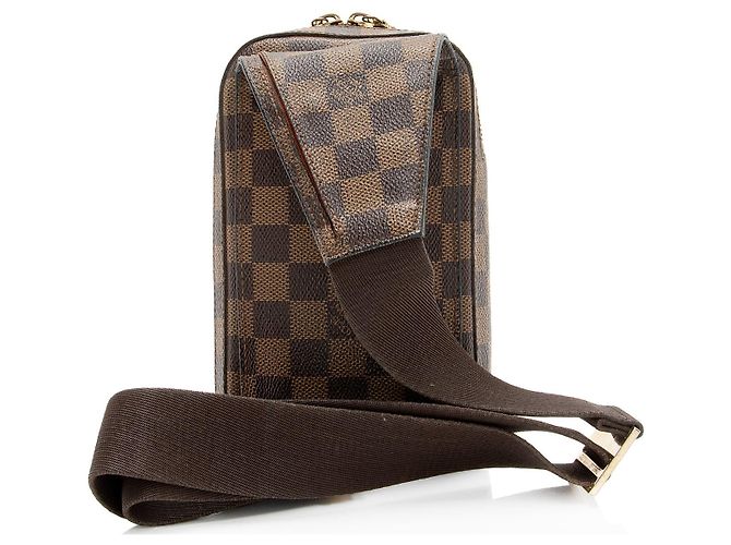 Louis Vuitton Vintage Damier Ebene Geronimos Sling Bag Marrone - vista 3