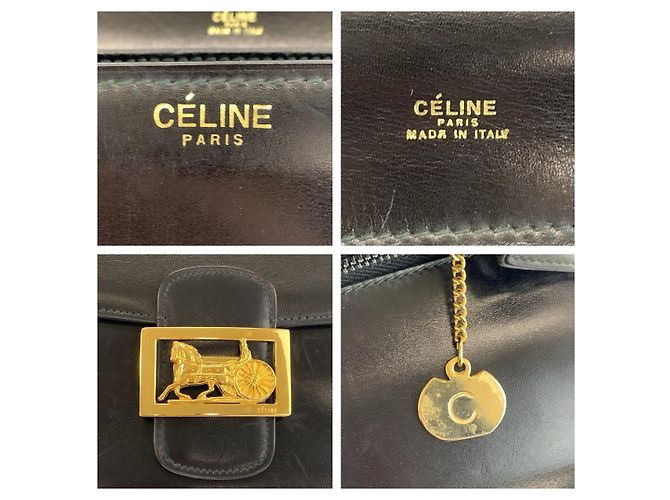 Céline Borsa a tracolla 2way in pelle CELINE Nero - vista 3