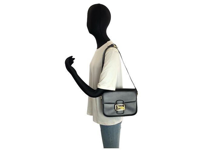 Céline Borsa a tracolla 2way in pelle CELINE Nero - vista 7