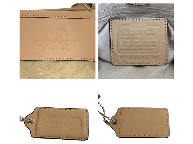 Borsa 2way in Nylon Signature e Pelle COACH Marrone Beige - vista 4