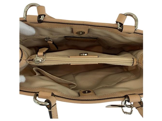 Borsa 2way in Nylon Signature e Pelle COACH Marrone Beige - vista 9