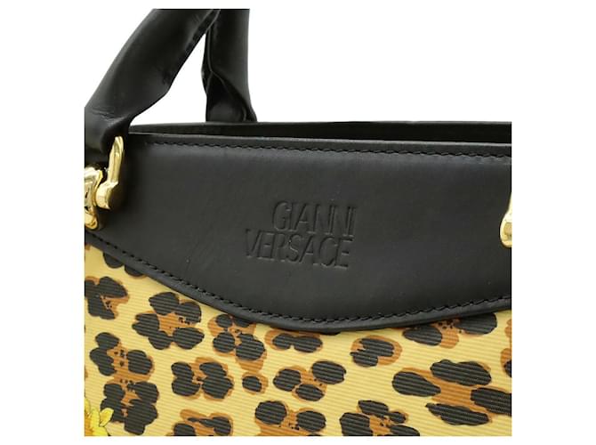 Borsa Versace Barocco Leopard 2WAY PVC Giallo - vista 9