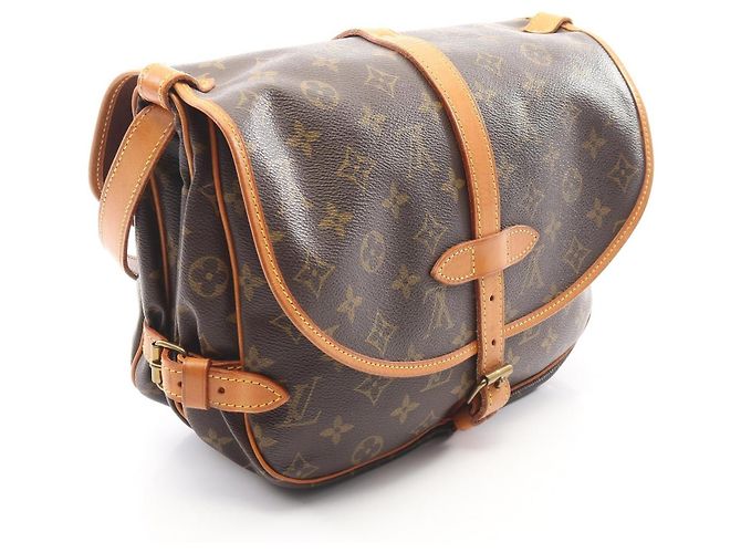 Sac à bandoulière Louis Vuitton Saumur 30 Monogram Coated Canvas Marron - vue 2