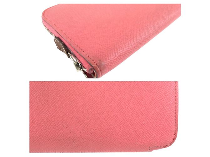 Hermès Portafoglio Hermes Azap Long in Seta e Veau Epsom Rosa - vista 6