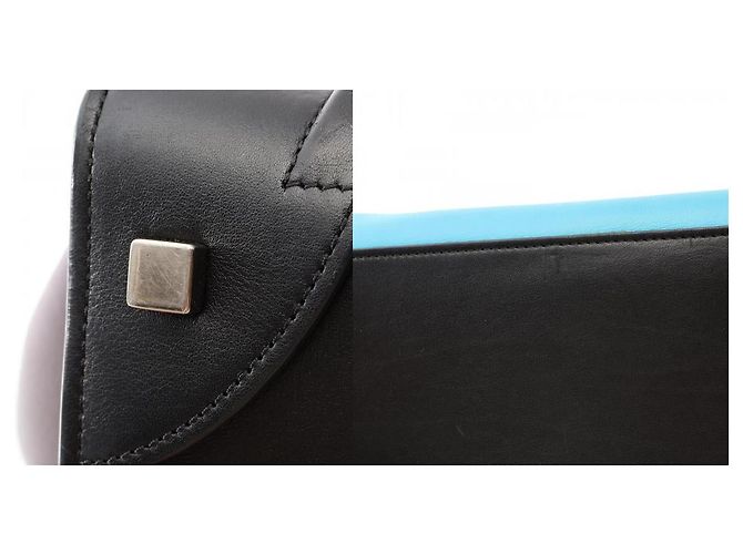 Céline Borsa a mano CELINE Luggage Mini Shopper in pelle Nero - vista 10