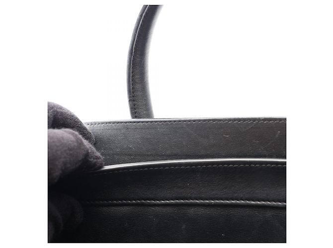 Céline Borsa a mano CELINE Luggage Mini Shopper in pelle Nero - vista 7