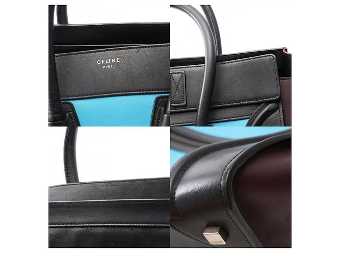 Céline Borsa a mano CELINE Luggage Mini Shopper in pelle Nero - vista 9