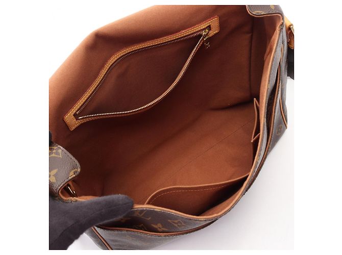Borsa a Spalla Louis Vuitton Abbesses Monogram Marrone - vista 3
