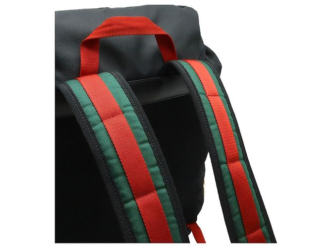 Gucci Rucksack aus besticktem Nylon Schwarz - Ansicht 4