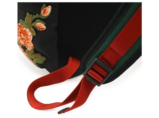 Gucci Rucksack aus besticktem Nylon Schwarz - Ansicht 5