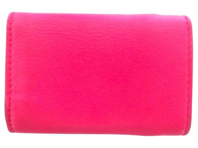 Cartera tríptico de piel Papier Balenciaga Rosa - vista 2