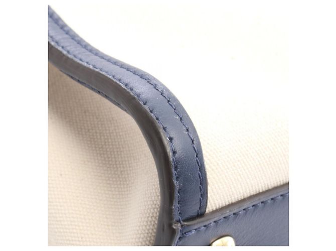 Borsa a 2 vie Fendi Peekaboo in tela e pelle Bianco - vista 8