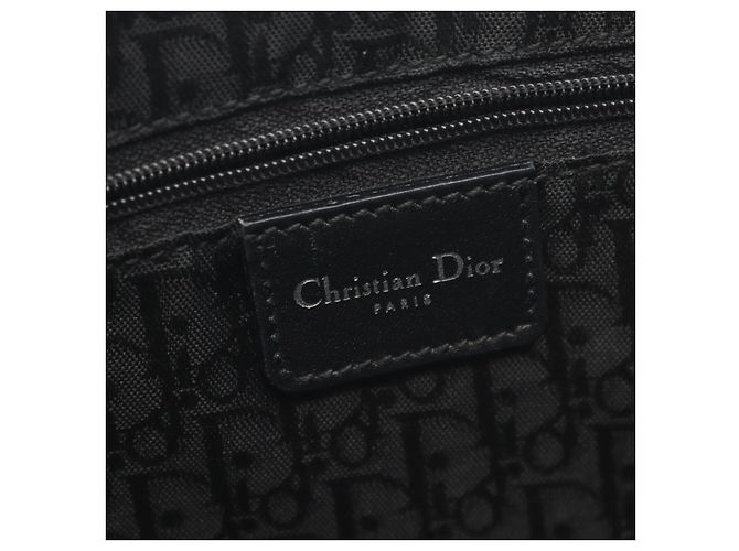 Christian Dior Borsa a tracolla Dior in mesh e pelle Nero - vista 4