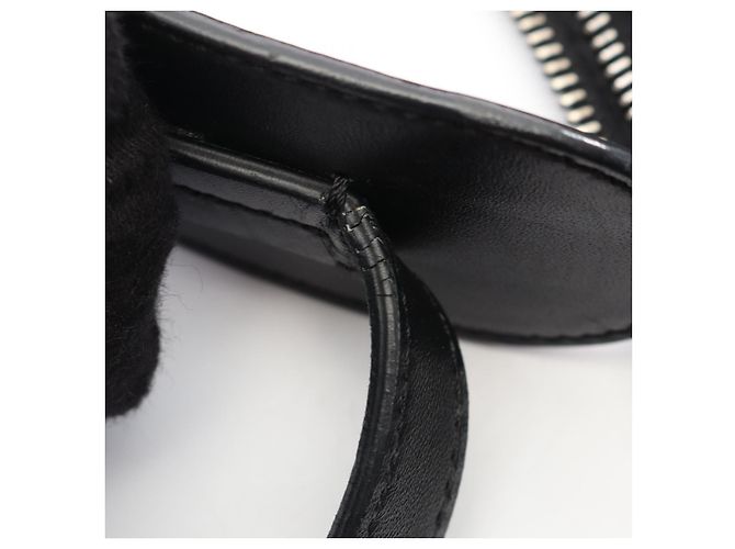 Christian Dior Borsa a tracolla Dior in mesh e pelle Nero - vista 5
