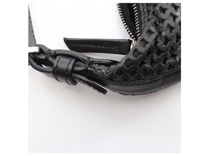 Christian Dior Borsa a tracolla Dior in mesh e pelle Nero - vista 6